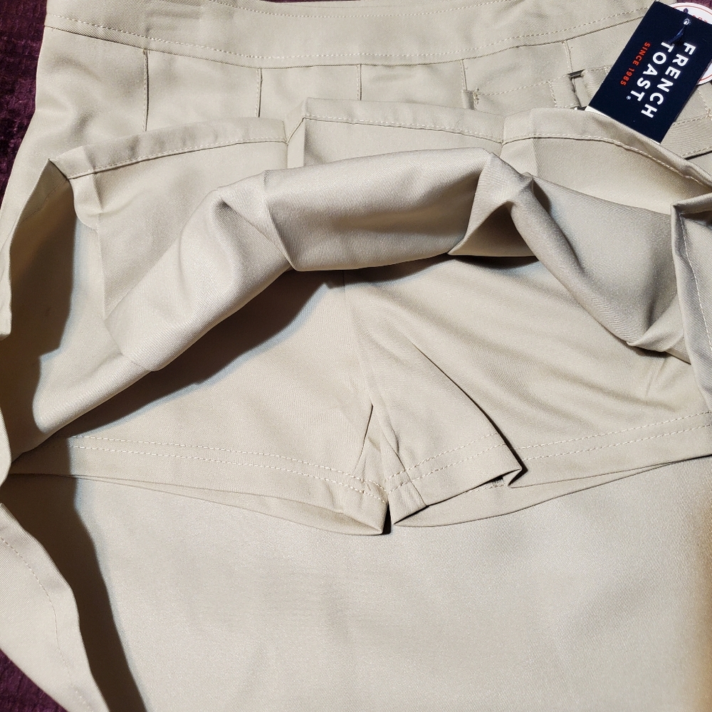 French Toast Girl's Khaki Uniform Pleated Scooter Skirt Adjustable Waist Size12 - Picture 8 of 8